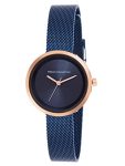 French Connection Stainless Steel Analog Blue Dial Women’s Watch-Fcn00036G, Band_Black