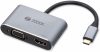 Zoook Type C HUB/ 4 ports (4k HDMI + USB 3.0 + Type c + VGA)/supports 100 w PD charge/ C-HUB I4 USB Hub(Grey)