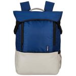 amazon basics Professional Laptop Backpack for Office, College & Travel | Laptops up to 15.6 Inches | Trolley Sleeve | Wrinkle-Free Design | Water-Resistant | Rainproof Zippers (Beige and Blue)
