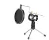 Powerpak F-9 Foldable Desktop Microphone Tripod Stand with Shock Mount Mic Holder (Black)
