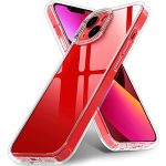 Amazon Brand – Solimo Mobile Cover (Soft & Shockproof Back Case with inbuilt Cushioned Edges), Transparent for Apple iPhone 13 (Silicone_Clear)