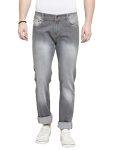 Billford Men Comfortable Stretchable Casual Denim Jeans Grey Size 32 Slim Fit Mid Rise Flat Front Full Length Modern & Fashionable for Casual Wear Comfort and Flexibility