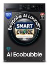 Samsung Smart Choice 12 kg, 5star, AI Ecobubble, Super Speed, Wi-Fi, Hygiene Steam with Inbuilt Heater, Digital Inverter, Fully-Automatic Front Load Washing Machine (WW12DG5B24AXTL, Inox)