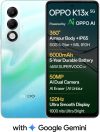 OPPO K13x 5G 6000mAh and 45W SUPERVOOC Charger & AI (Breeze Blue, 128 GB)(6 GB RAM)