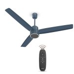 Havells FAB BLDC PRO Ceiling Fan 1200mm, 380 RPM, Savings upto 65%, Reverse Rotation, 4 Modes (Boost, Sleep, Breeze, Mop), Low Wattage 30W, Low Noise, Air Flow:225 CMM, 3 Year Warranty, Denim Blue