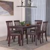 Flipkart Perfect Homes Houston Solid Wood 6 Seater Dining Set(Finish Color -Wooden Brown & Coffee, Knock Down)
