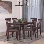 Flipkart Perfect Homes Houston Solid Wood 6 Seater Dining Set(Finish Color -Wooden Brown & Coffee, Knock Down)