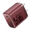 boAt 45W Gan Smartphone Charger, 2 Output Ports, PD, PPS & QC 3.0, Gan Chip Tech, Auto-Detect, Compact & Lightweight, Heat & Corrosion Resistant, Smart IC Protection, Lightweight 2 Pin(Monarch Red)