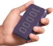 Ambrane 10000 mAh 22.5 W Mini Pocket Size Power Bank(Purple, Lithium Polymer, Power Delivery 3.0, Quick Charge 3.0 for Earbuds, Laptop, Mobile, Smartwatch, Tablet, Trimmer)