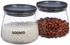 Amazon Brand – Solimo Plastic Storage Jar and Container Set I Air Tight & BPA Free Containers For Kitchen Storage Set I Grocery Kitchen Container Set I Multipurpose Jar, 800 Ml Each, Set 2, Grey