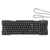 Ambrane Wired Keyboard, 104 Key with Membrane Switch Quick, 12Fn Shortcut Keys, Plug and Play USB Connection Compatible with PC, Mac, Laptop, Comfy and Ergonomically Design (Keyflex)