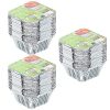 Freshee Pack of 3 x 25 pcs Aluminium Silver Foil Container 120ml, Food Storage Disposable Containers with Lid for Kitchen