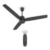 Havells FAB BLDC Ceiling Fan 1200mm (Made In India), 380 RPM, Savings Upto 65%, Reverse Rotation, 4 Modes (Boost,Sleep,Breeze,Mop), Low Wattage 30W, Low Noise, Air Flow:225 CMM, 3Y Warranty, Black