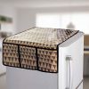 PrettyKrafts Premium Fridge Top Cover with 6 Utility Pockets, Dust Free & Easily Washable, Trio BB