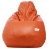 Sattva Classic Teardrop Shape Bean Bag Cover (Without Beans) XXL Size – Orange