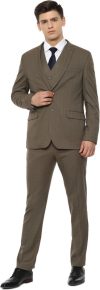 VAN HEUSEN Single Breasted Textured Men Suit