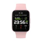 AireeZ P25 Smart Fitness Watch with 1.70” HD Curved Display, Long Battery, Slim Premium Design, Steps & Sleep Tracking, HR-BP-SpO2 Monitoring, Multiple Sports Modes, IP68 Rated Waterproof (Pink)