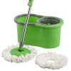 Kuber Industries Plastic Spin Mop Bucket | Extendable Handle Moppers for Cleaning Floor with 2 Refills | 360° Floor Cleaner Mopping Machine Set for Home & Office | Pocha Stick – (Green)