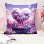 STITCHNEST Gift for Boyfriend Girlfriend Husband Wife Couples Girls Boys Printed Jute Cushion Cover, Set of 1 (16×16 Inches)