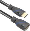 C&E High Speed HDMI Cable Male to Female with Ethernet Black (15 Feet/4.5 Meters), Supports 4K, 3D and Audio Return