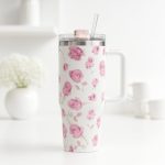 Vaanar Sena 1200ML Stainless Steel Tumbler with Steel Straw | Vacuum Insulated Tumbler for Water, Iced Tea or Coffee, Office, Gym, Travelling (White)