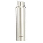 Amazon Brand – Solimo Stainless Steel Water Bottle | BIS-Approved | 900ml (Silver Steel Finish)