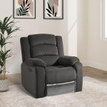 Amazon Brand – Solimo Mars 1 Seater Fabric Recliner (Grey)