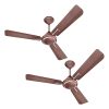 Havells 1200mm Ambrose ES Ceiling Fan | Premium Finish, Deco. Fan, Elegant Looks, High Air Delivery, Energy Saving, 100% Pure Copper Motor | 2 Year Warranty by Brand | (Pack of 2, Nickel Pearl Brown)