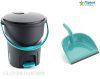 Flipkart SmartBuy Plastic Dustbin(Grey, Green, Pack of 2)