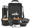 MILTON Pro Lunch Box With Insulated Fabric Jacket (180,320,450,100,750ml) 4 Containers Lunch Box(1800 ml, Thermoware)