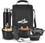 MILTON Pro Lunch Box With Insulated Fabric Jacket (180,320,450,100,750ml) 4 Containers Lunch Box(1800 ml, Thermoware)