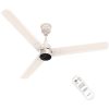 Polycab Wizzy Plus 1200mm 5-Star BLDC, Remote Ceiling fan for Living Room| 55% Energy Saving, 100% Copper, High Air Delivery, Reversible & Timer | 3+1 yr Warranty【Beige Rosegold】