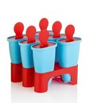 Stewit Set of 6 Plastic 100% Food Grade Homemade Reusable for Home, Kitchen, Ice Lolly Mould,Popsicle Frozen Ice Cream, Ice Pop Makers, Kulfi Candy Mould Tray for Children & Adults – Multicolor