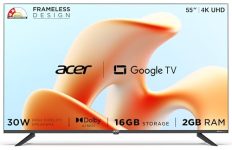 acer 139 cm (55 inches) G Plus Series 4K Ultra HD LED Smart Google TV AR55UDGGR2851AD
