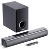 Mivi Fort H120 Soundbar – 120W Home Theatre Sound Bar, 2.1 Channel, 2 in-Built Speakers and 1 External Subwoofer, Multiple EQ & Input Modes, Made in India Sound bar for TV