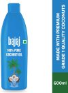 BAJAJ 100% Pure Coconut Oil 600ml Made with Premium Grade 1 Quality Coconuts Hair Oil(600 ml)