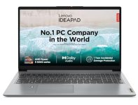 Lenovo IdeaPad 1 AMD Ryzen 5 5500U 15.6″ HD Thin and Light Laptop (8GB RAM/512GB SSD/Windows 11 Home/Office Home 2024/1 Year ADP Free/Grey/1.6Kg), 82R4011MIN