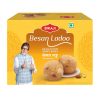 Bikaji Besan Ladoo – 200 g | Traditional Indian Besan Ladoo | Flavoured with Cardamom, Raisins, Almonds & Cashews | Festive Sweet | Vegetarian Delight