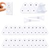 GLUN® Electric Switch Board Socket Cover Guard with 2 Removal Pin, Pack of 26 (4 Piece 16 Amp & 20 Piece 5Amp) for Child Proofing Socket Plug Protector for Baby Safety
