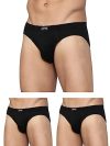 Levi’s Men’s Cotton Style #011 Comfort Regular Fit Solid Brief (Pack of 3) (#011-BRIEF-BLK/BLK/BLK-P3, Black_M)