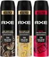 AXE Gold Temptation, Dark Temptation and Intense Deodorant Spray  –  For Men(645 ml, Pack of 3)