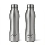Solara 1000 ml Steel Bottle(Pack of 2, Silver)