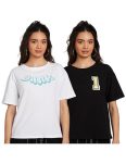 Amazon Brand – Symbol Women’s Oversized Fit T-Shirt (AW23-SYM-WTE-201_Black-White XL)