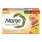 Margo Neem Naturals Soap with Goodness of 1000 Neem Leaves (100gm X Pack of 5) | Enriched with Sandalwood & Turmeric | Soap for Clear and Smooth Skin (100gm X Pack of 5)