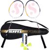 Silver’s FIRE Badminton Combo- 2 Rackets with Shuttle Pack of 3 Badminton Kit(NA)