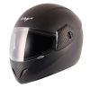 Vega Cliff ISI Certified Lightweight Full Face Gloss Finish Helmet for Men and Women with Clear Visor(Black, Size:M)