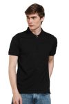 Dennis Lingo Mens Black Solid Polo Neck Half Sleeves Regular Fit T-Shirts (DLMTSW23091_BK, Black, XL)