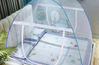 Adbra Folding King Size, Double Bed Cotton Washable Adults Mosquito Net(White, Tent)