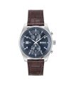 Boss Skytraveller Qtz Fashion Chrono Blue Round Dial Men’s Watch|Brown Croc Leather Material|Brown Color Band – 1514194