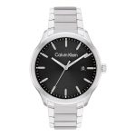 Calvin Klein Define Qtz Basic Calendar Black Round Dial Men’s Watch|Stainless Steel Material|Silver Color Band – 25200348